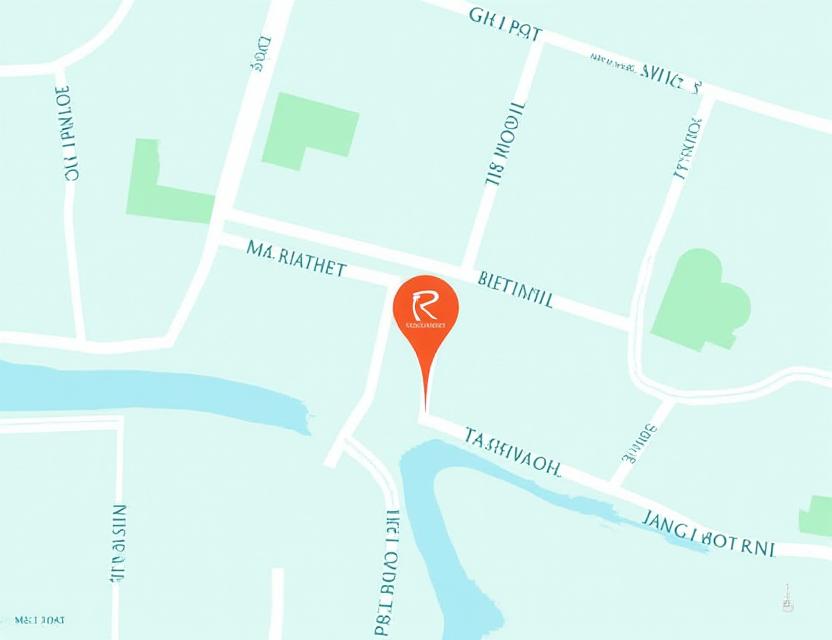 Mappa stilizzata della zona Portuense a Roma con indicatore della sede